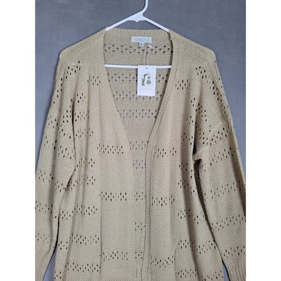 Womens Long Sleeve Cardigan Knit Crochet Shawl Lightweight Cardigan Medium - Picture 3 of 7